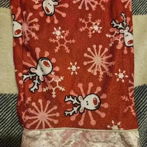Unbranded Girls Red Holiday Reindeer Pajama Pants Size 4 - Picture 2 of 9